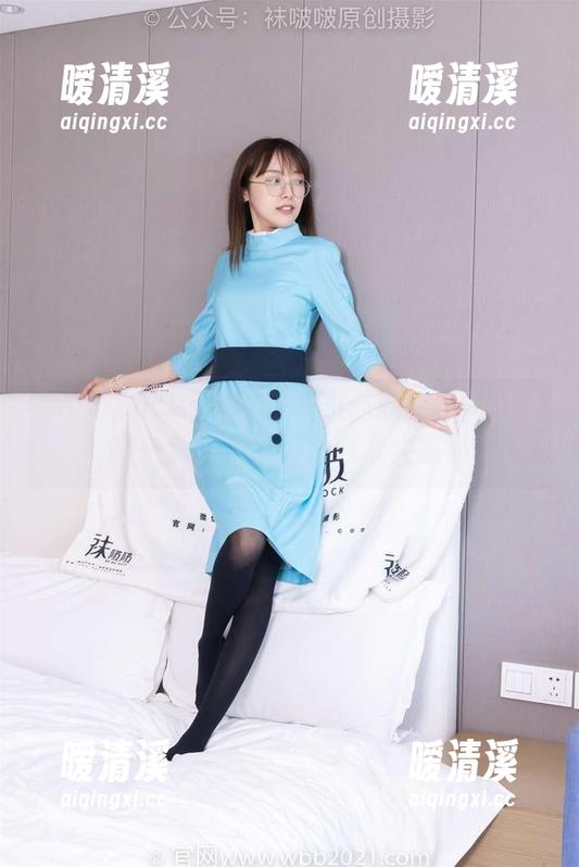 BoBoSocks袜啵啵 - 小沫的短黑丝真是有一套，原图资源惠及大家！